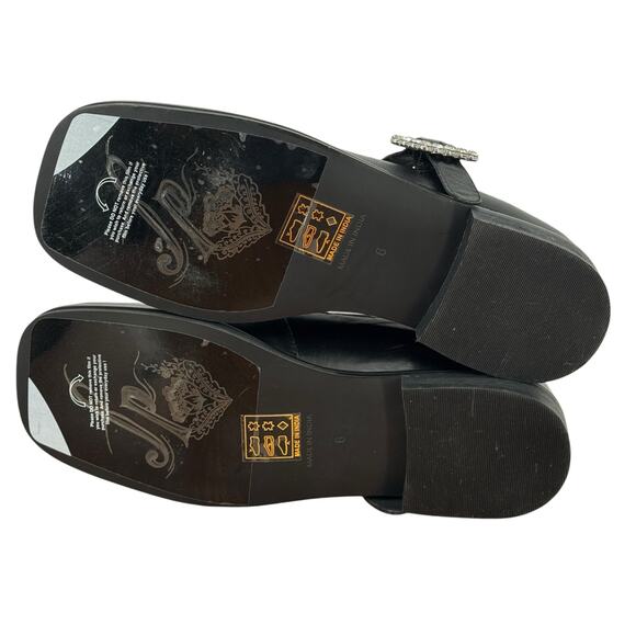 Free People Rumor Diamante Mary Jane Flats Women's 6 Loafers Black Crystal NEW - Picture 9 of 14